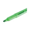 Pocket Highlighters, Fluorescent Green Ink, Chisel Tip, Green Barrel, Dozen - Image 2