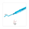 Pocket Highlighters, Fluorescent Blue Ink, Chisel Tip, Blue Barrel, Dozen - Image 3