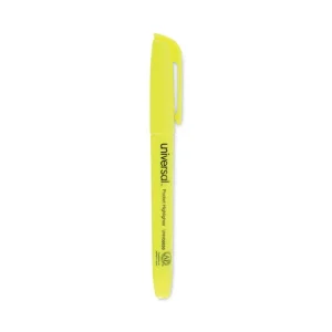 Pocket Highlighter Value Pack, Fluorescent Yellow Ink, Chisel Tip, Yellow Barrel, 36/pack