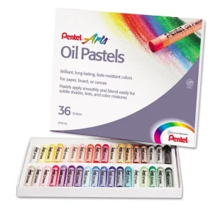 Oil Pastel Set With Carrying Case, 36 Assorted Colors, 0.38 Dia X 2.38″, 36/pack