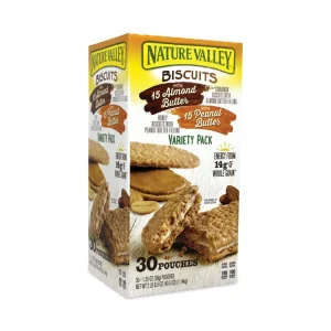 Biscuits, Cinnamon with Almond Butter/Honey with Peanut Butter, 1.35 oz Pouch, 30/Carton, Ships in 1-3 Business Days