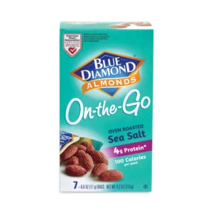 Oven Roasted Sea Salt Almonds, 0.6 oz Bag, 7 Bags/Box, 6 Box/Carton, Ships in 1-3 Business Days