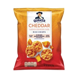 Rice Crisps, Cheddar Cheese, 0.67 oz Bag, 60 Bags/Carton, Ships in 1-3 Business Days