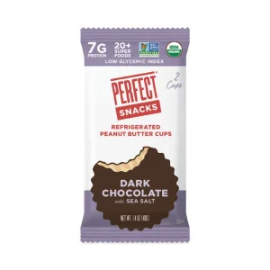 Refrigerated Peanut Butter Cups, Dark Chocolate with Sea Salt, 1.4 oz 2-Cup Pack, 16/Carton, Ships in 1-3 Business Days