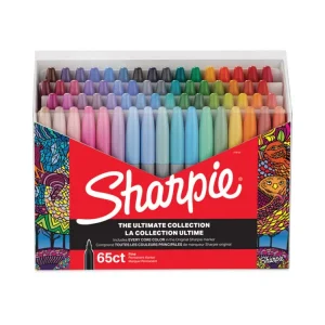 Fine Tip Permanent Marker, Fine Bullet Tip, Assorted Colors, 65/Pack