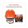 Skullerz 8974 Class E Safety Helmet, 6-Point Ratchet Suspension, Orange, Ships in 1-3 Business Days - Image 2
