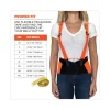 ProFlex 100HV Economy Hi-Vis Spandex Back Support Brace, Large, 34" to 38" Waist, Black/Orange, Ships in 1-3 Business Days - Image 2