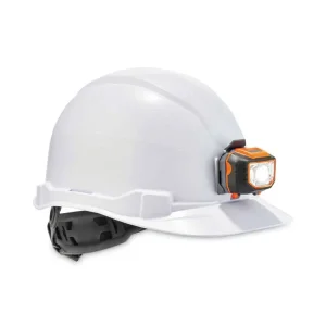 Skullerz 8970LED Class E Hard Hat Cap Style with LED Light, White, Ships in 1-3 Business Days