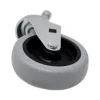 Mop Bucket/Wringer Replacement Caster, Grip Ring Type C Stem, 3" Wheel, Black/Gray/Silver - Image 2
