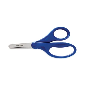 Kids Scissors, Rounded Tip, 5″ Long, 1.75″ Cut Length, Straight Handles, Randomly Assorted Colors