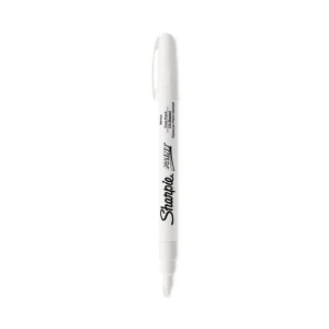 Permanent Paint Marker, Fine Bullet Tip, White, Dozen