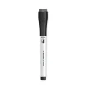 Chisel Tip Low-Odor Dry-Erase Markers With Erasers, Broad Chisel Tip, Black, Dozen