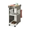 Mini Rolling Storage Cart, Metal, 3 Shelves, 1 Drawer, 200 lb Capacity, 29.75" x 15.75" x 16.5", White - Image 2