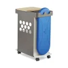 Mini Rolling Storage Cart, Metal, 3 Shelves, 1 Drawer, 200 lb Capacity, 29.75" x 15.75" x 16.5", White - Image 3