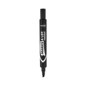 Marks A Lot Large Desk-Style Permanent Marker Value Pack, Broad Chisel Tip, Black, 36/pack (98206)