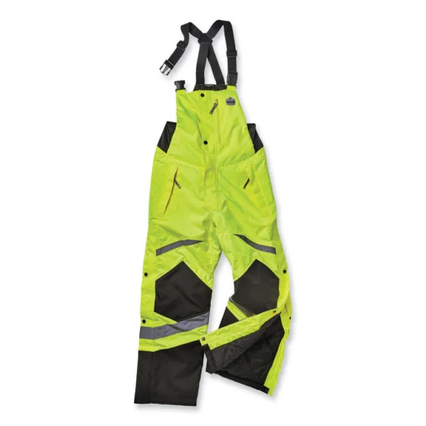 GloWear 8928 Class E Hi-Vis Insulated Bibs, Small, Lime, Ships in 1-3 Business Days