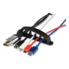 Five Channel Cable Holder, 0.75″ x 3.35″, Black, 3/Pack - Image 3