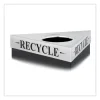 Trifecta Waste Receptacle Lid. Laser Cut "RECYCLE" Inscription, 20w x 20d x 3h, Stainless Steel, Ships in 1-3 Business Days