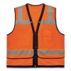 GloWear 8253HDZ Class 2 Heavy-Duty Mesh Surveyors Vest, Polyester, 2X-Large/3X-Large, Orange, Ships in 1-3 Business Days
