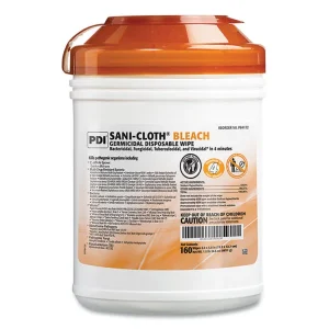 Sani-Cloth Bleach Germicidal Disposable Wipes, Deep-Well Lid Canister, 10.5 X 6, 75/canister