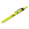 Retractable Highlighters, Fluorescent Yellow Ink, Chisel Tip, Yellow/black Barrel, Dozen - Image 3