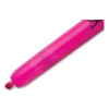 Retractable Highlighters, Fluorescent Pink Ink, Chisel Tip, Pink/black Barrel, Dozen - Image 2