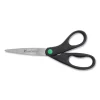 Kleenearth Scissors, 8″ Long, 3.25″ Cut Length, Black Straight Handle