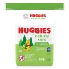 Natural Care Sensitive Baby Wipes, 1-Ply, 3.88 x 6.6, Unscented, White, 184/Pack, 3 Packs/Carton