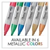 Metallic Chisel Tip Permanent Marker, Medium Chisel Tip, Assorted, 6/pack - Image 2