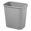 Deskside Plastic Wastebasket, 7 gal, Plastic, Gray - Image 3