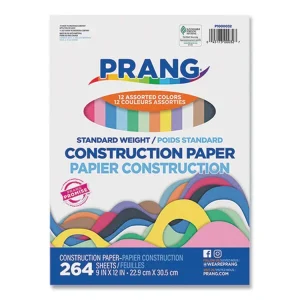 SunWorks Construction Paper, 50 lb Text Weight, 12 x 18, Assorted, 50/Pack