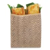 XL Sandwich Bag with Resealable Stickers, 7.1 x 2 x 9.1, Kraft with Black Chevron Pattern, 50/Box - Image 2