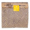 XL Sandwich Bag with Resealable Stickers, 7.1 x 2 x 9.1, Kraft with Black Chevron Pattern, 50/Box - Image 3