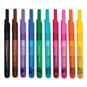 Super Clicks Retractable Markers, Assorted Bullet Tip Sizes, Assorted Colors, 10/Pack