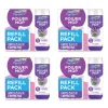 PowerMop Cleaning Solution and Pads Refill Pack, Lavender, 25.3 oz Bottle and 5 Pads per Pack, 4 Packs/Carton