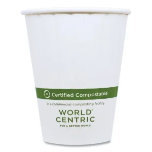 Double Wall Paper Hot Cups, 8 oz, White, 1,000/Carton