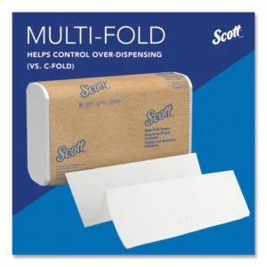 Essential Multi-Fold Towels 100% Recycled, 1-Ply, 9.2 x 9.4, White, 250/Pack, 16 Packs/Carton