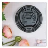 Optima Reclosable Lid, Fits 12 Oz To 24 Oz Foam Cups, Black, 100 Pack, 10 Packs/carton - Image 3