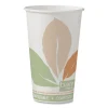 Bare Eco-Forward PLA Paper Hot Cups, 8 oz, Leaf Design, White/Green/Orange, 50/Bag, 20 Bags/Carton - Image 2