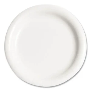 Bare Eco-Forward Clay-Coated Mediumweight Paper Plate, ProPlanet Seal, 9″ dia, White, 125/Pack, 4 Packs/Carton