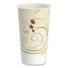 Double Sided Poly (DSP) Paper Cold Cups, 16 oz, Beige/White, 50/Sleeve, 20 Sleeves/Carton