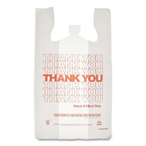 Thank You Bags, 13″ x 23″ x 23″, Red/White, 1,000/Carton