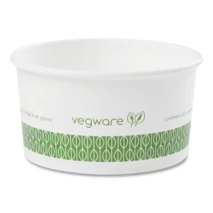 Soup Containers, 6 oz, 3.5″ Diameter x 1.7″h, Green/White, Paper, 1,000/Carton