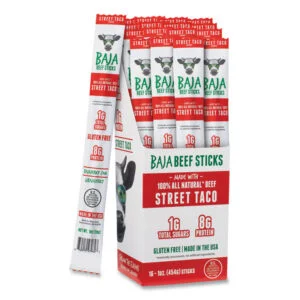 Beef Sticks, Street Taco, 1 oz Stick, 16/Pack, Ships in 1-3 Business Days