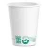 Compostable Paper Hot Cups, ProPlanet Seal, 8 oz, White/Green, 50/Pack - Image 2