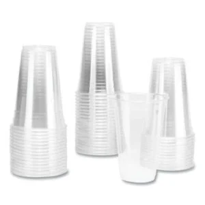 PET Plastic Cups, 7 oz, Clear, 1,000/Carton