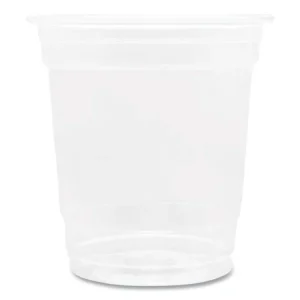 PET Plastic Cups, 98 mm Rim Diameter, 12 oz, Clear, 1,000/Carton