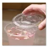 PET Lids, Flat with Straw Slot, Fits 32 oz Cold Cups, Clear 500/Carton - Image 2