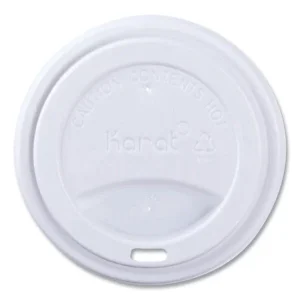 Hot Cup Lids, Fits 8 oz Paper Hot Cups, Sipper Lid, White, 1,000/Carton
