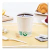 Compostable Paper Hot Cups, ProPlanet Seal, 10 oz, White/Green, 50/Pack